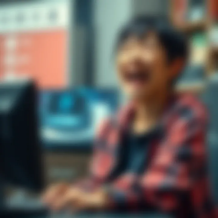 Mikasa laughing in a TV show A scene from a popular TV show where Mikasa shows humorous hostility, causing laughter among viewers