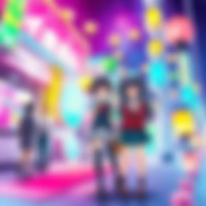 A colorful scene from Mimamora Reta Daikon featuring engaging characters in a vibrant setting