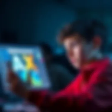 Minors Buying AX Tickets A minor looking at a computer screen while trying to purchase AX tickets online, confusion on their face.