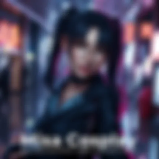 A fan dressed as Misa with a stylish dark outfit, showcasing the character's unique aesthetic and accessories