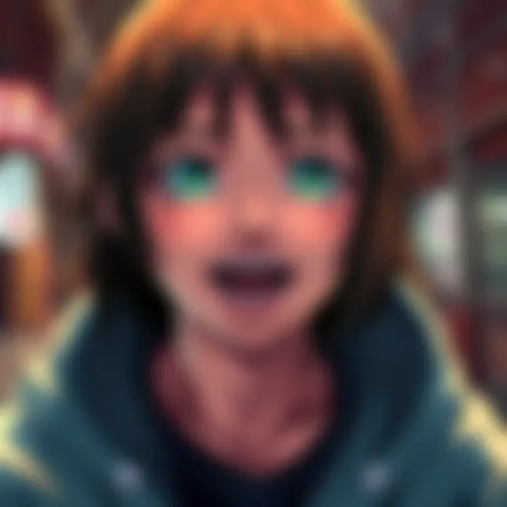 Misa from Death Note showing a happy expression, highlighting her childlike voice in the anime