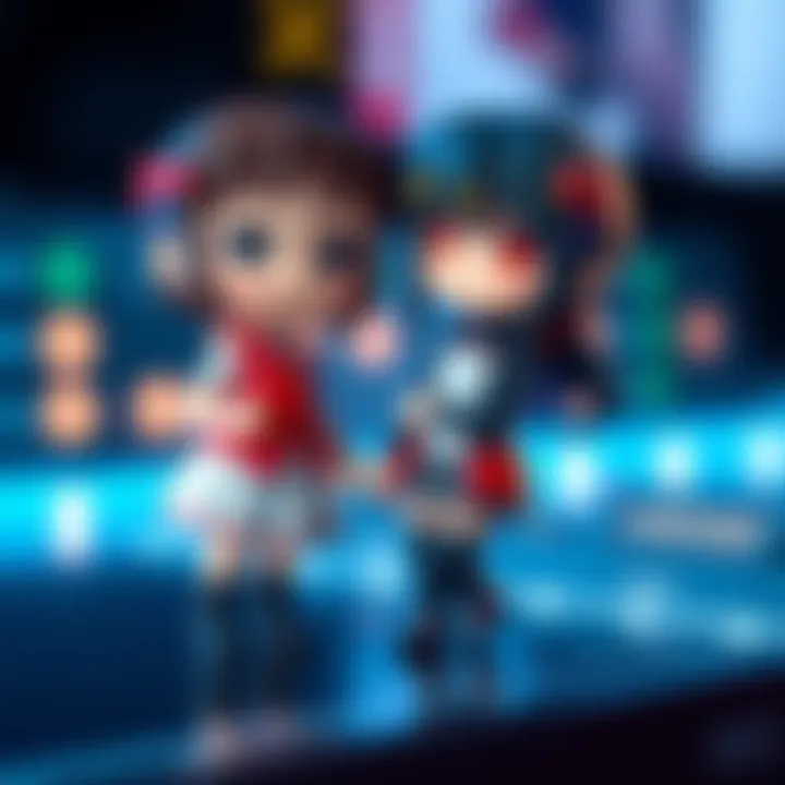 Cute collectible figures of Misato and Shinji from the Blokees Q edition, showcasing their charming designs.