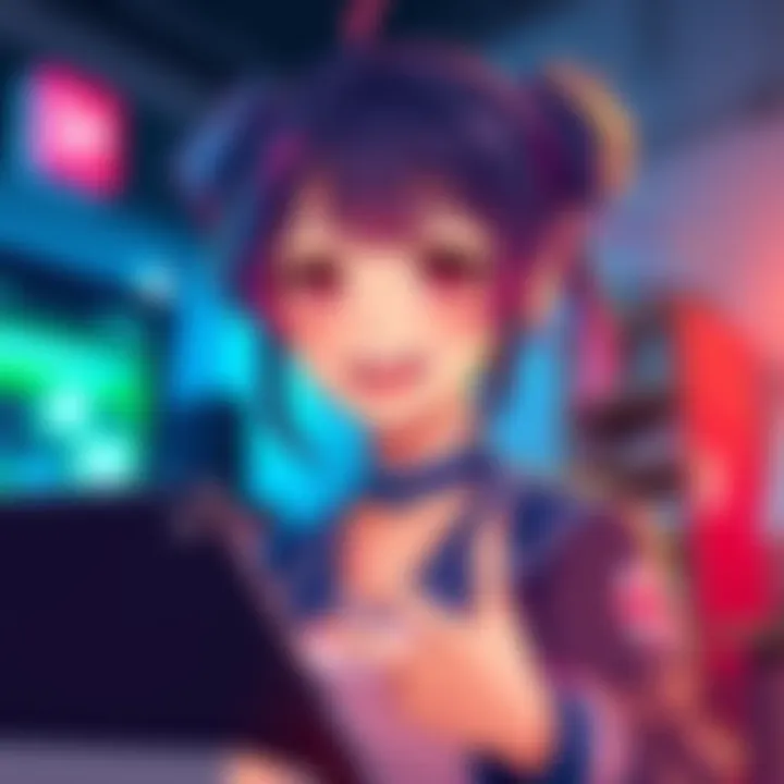 Misato, a vibrant VTuber character with colorful hair and lively expression, engages with viewers in a digital setting.