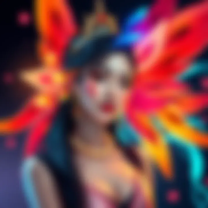 A captivating artwork titled Miss Elegance by jisatsuTEATIME, showcasing elegance and creativity through vibrant colors and unique designs.