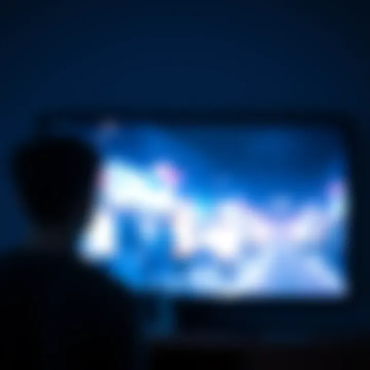 A person looking at a TV screen confused due to missing English subtitles