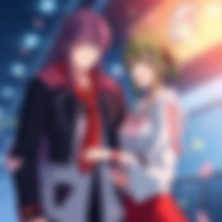 Mitsuri and Giyuu Together Mitsuri and Giyuu stand close, sharing a joyful moment, showcasing their chemistry as characters; fans support this pairing in online forums.