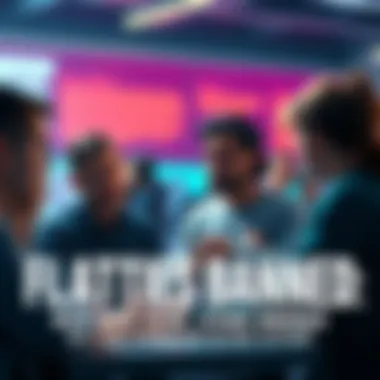 Mod Team Announcement on Flatties Ban A group of moderators discussing the new ban on flatties, with concerned members reacting in the background.