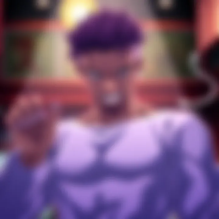 MOIST CR1tikal lending his voice in a scene from the English dub of BAKI DOU, highlighting his unique role in anime.