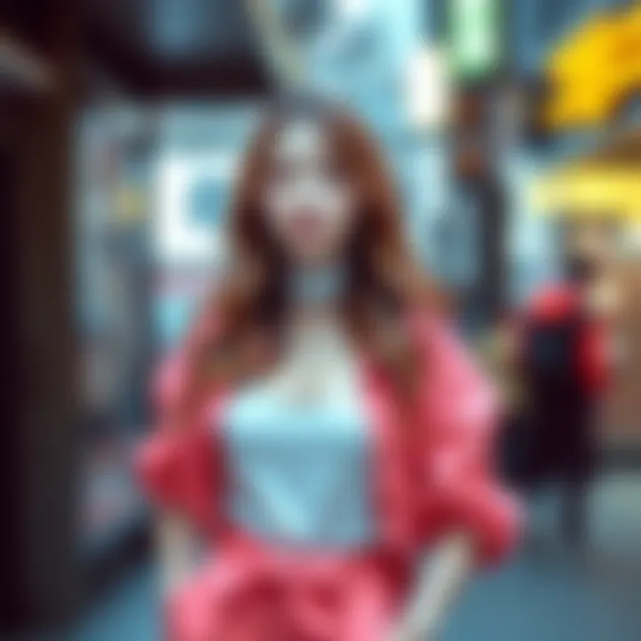 Momo showcases a variety of stylish outfits that highlight her creative fashion choices.