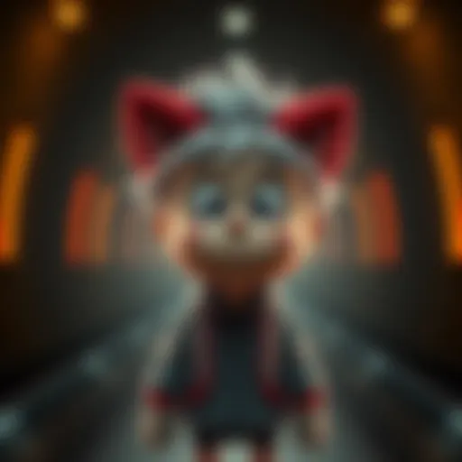 Momo with a puzzled expression, trying to recall Turbo Granny while standing in a dark tunnel