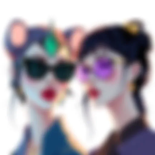 Comparison of Monster's feminine features and Kenzo's appearance, highlighting the differences in style and design
