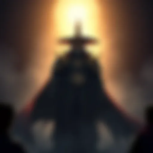 Moria, a tall figure with a large hat and a menacing grin, stands ready for battle with dark shadows around him, symbolizing his potential power against Kaido.