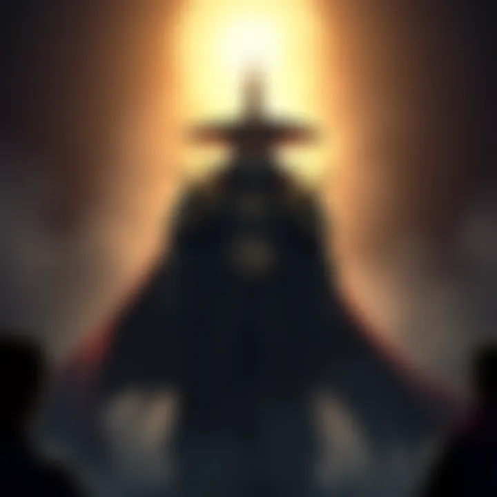 Moria, a tall figure with a large hat and a menacing grin, stands ready for battle with dark shadows around him, symbolizing his potential power against Kaido.
