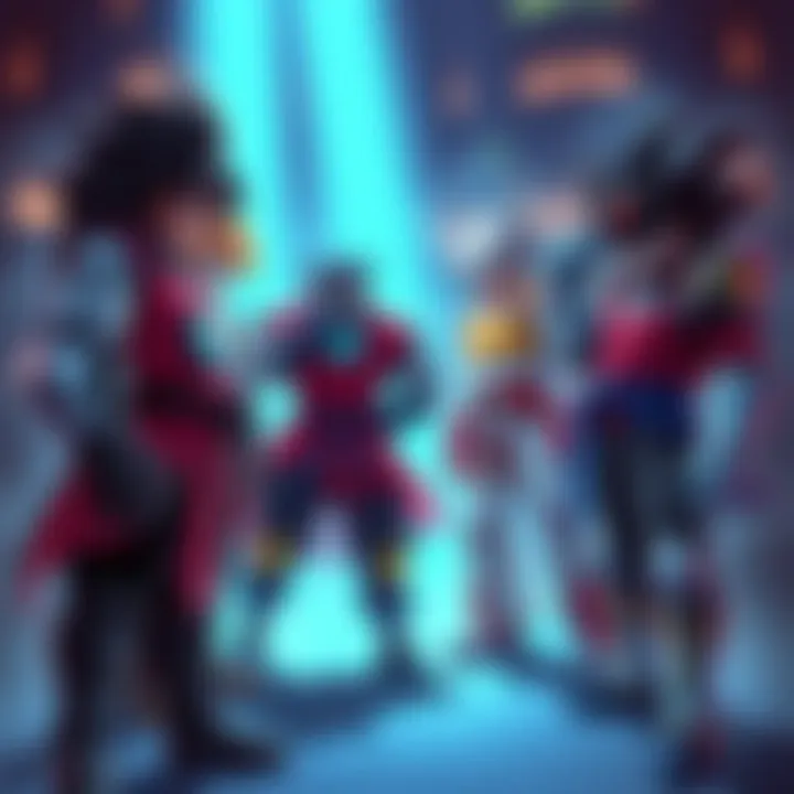 A group of Z fighters standing together, debating their strengths and effectiveness in battles.