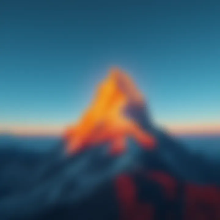 A breathtaking view of a mountain peak bathed in the warm light of sunrise, symbolizing high moments in life.