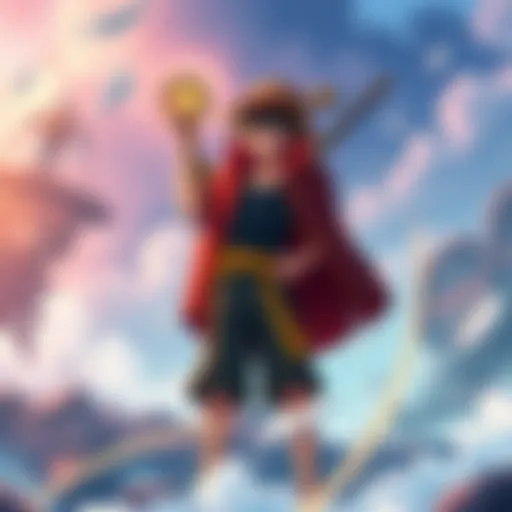 Mr. 3 holds a shiny key while standing on the battlefield during the Marineford arc, aiding Luffy in his mission.