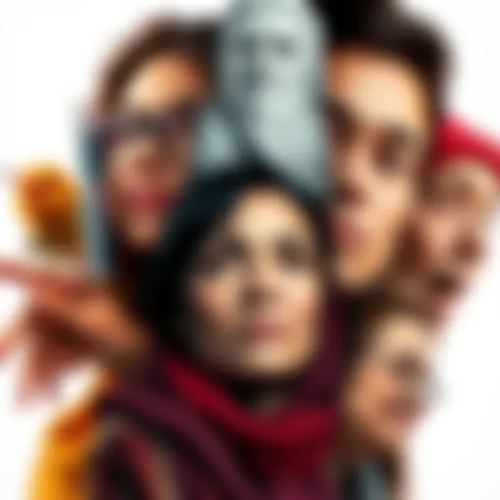 Multiple Faces of Identity A collage showing different people portraying various roles like a teacher, artist, and parent, highlighting the diversity of identity.