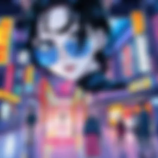 An illustration featuring Murata's unique manga style with vibrant characters and scenes that capture the essence of storytelling.