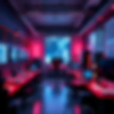 A modern workspace showcasing Murata's technology advancements with devices and gadgets on display.