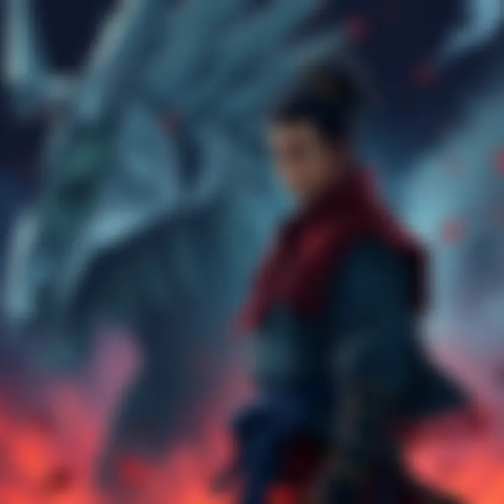 Musashi stands confidently in front of Yujiro, showing defiance and strength as he refuses to submit to authority.