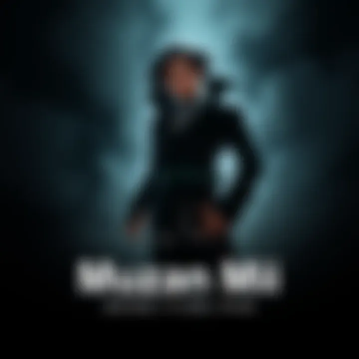 A dramatic image showing Muzan Mii, a character with a dark mood and complex expression, illustrating his flaws and weaknesses. He stands in a shadowy environment, reflecting on his character struggle...