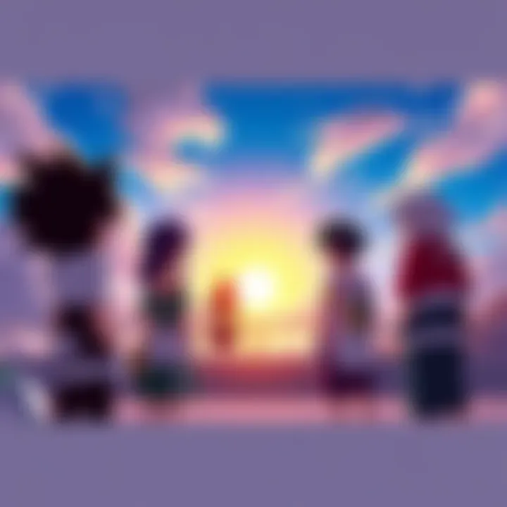 A colorful illustration showing characters from My Hero Academia looking towards a bright horizon, symbolizing the future of the series after the anime ends.