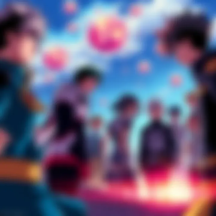 A group of My Hero Academia characters imagining alternate scenarios together, expressing their thoughts and ideas creatively.