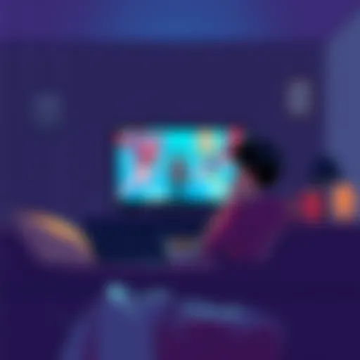 A viewer sitting on a couch, looking frustrated while watching My Hero Academia on a TV screen with snacks around them.