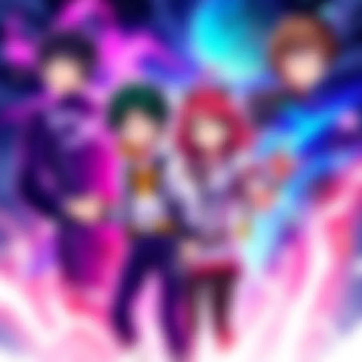 Characters from My Hero Academia representing popular ships: Cloudnight, SeijiCamie, Kirimina, and Bakutsuyu in a colorful illustration