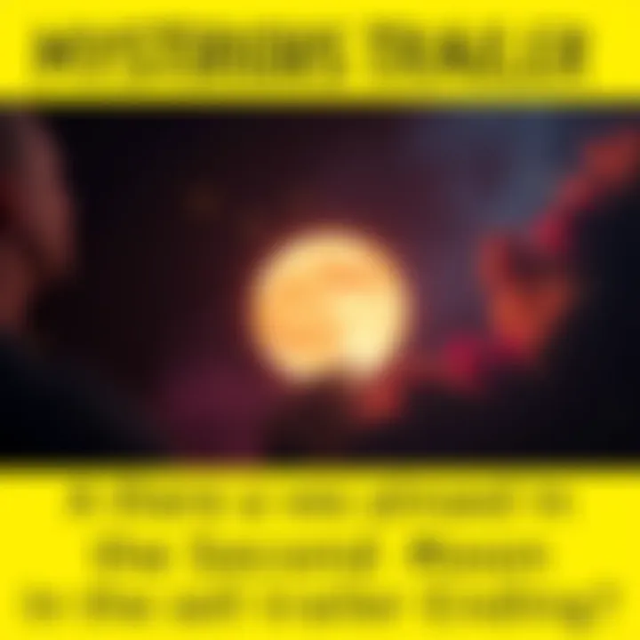 Mysterious Object in Yellow Trailer A scene from the Yellow trailer showing a strange object in the sky, possibly a second moon or a light effect, set against a colorful background.