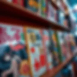 A close-up of popular Nagabe hardcover manga displayed on a shelf, showcasing beautiful cover art and vibrant colors.