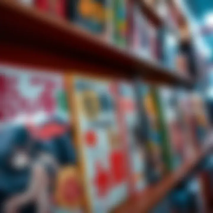 Nagabe hardcover manga collection A close-up of popular Nagabe hardcover manga displayed on a shelf, showcasing beautiful cover art and vibrant colors.
