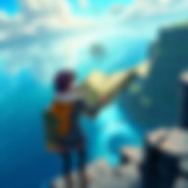 Nami's Shocking Discovery Nami stands on a cliff looking out at a vast ocean, with a surprised expression as she holds a map in her hand, revealing important information.
