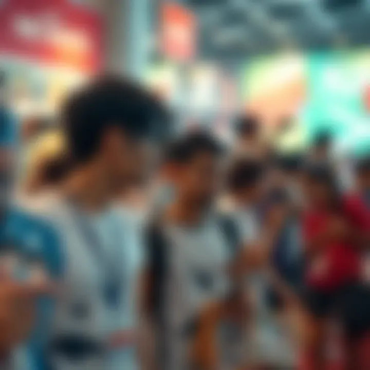 A group of enthusiastic fans celebrating Nami's character with posters and merchandise at a convention.