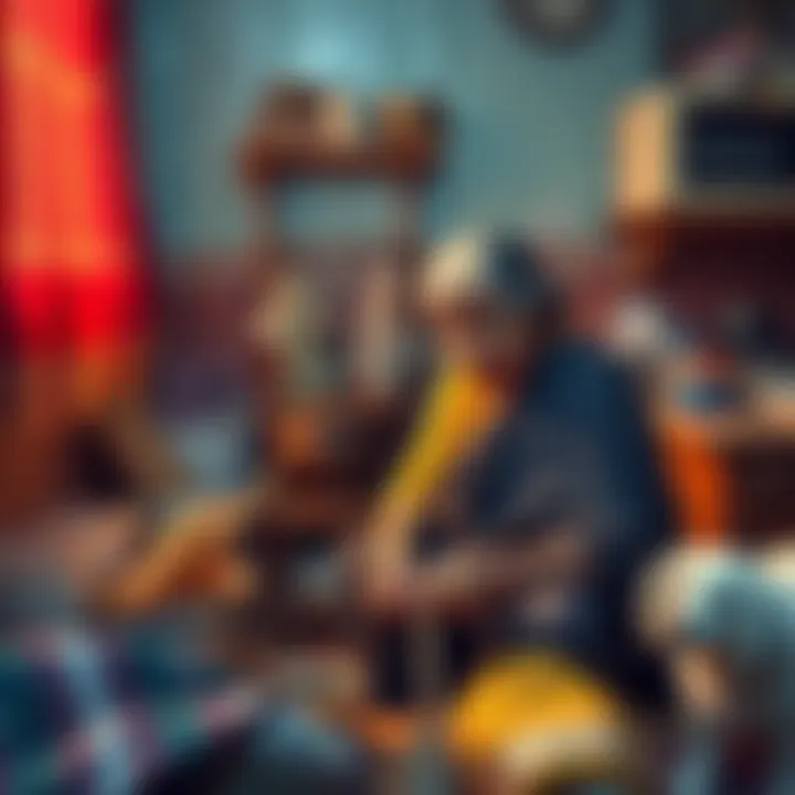 Nana attending to household chores while caring for her family, showcasing her dedication as a homemaker before gaining One For All.