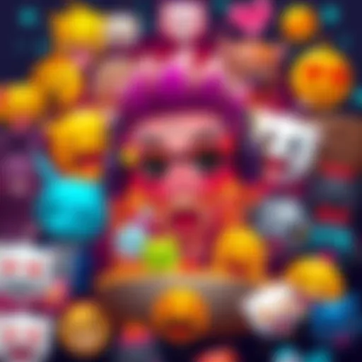 Bright and colorful Nareko artwork featuring popular forum emoji designs, celebrating creativity and community engagement.