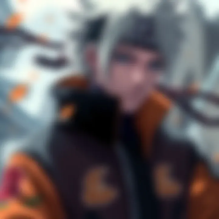 A depiction of Naruto with Asian and European traits, showcasing his unique hairstyle and clothing.