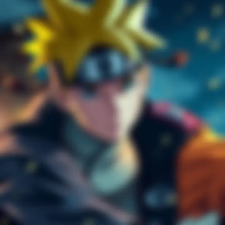 Adult Naruto focused on his training for the Chunin Exam with determination