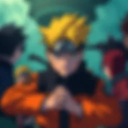 Members of a challenging Naruto clan facing difficulties and hardships