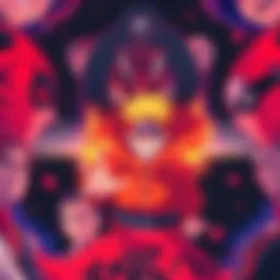 A colorful depiction of Naruto characters with a humorous twist referencing the Edo Tensei technique, showcasing the playful nature of the meme.