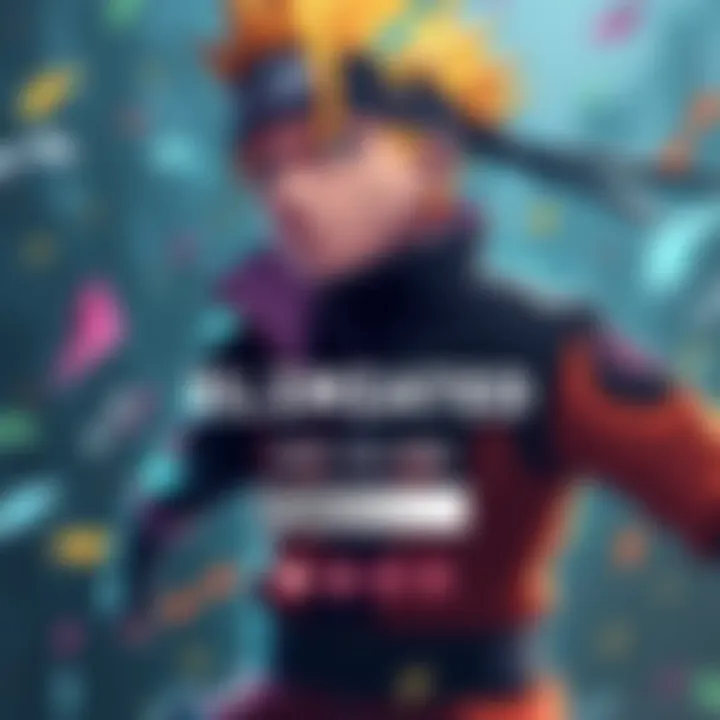 A graphic showing Naruto's elimination from the character countdown in Naruto Shippuden, with a vote prompt for the next character to be ousted.