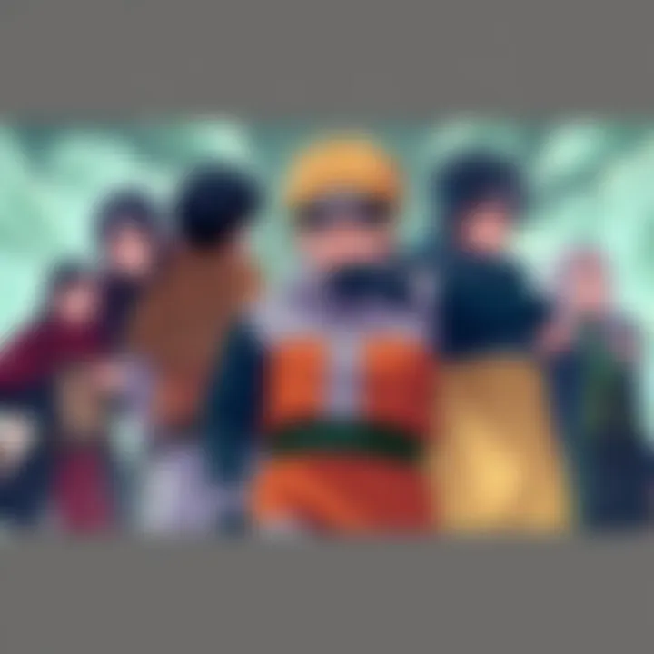 Naruto and Friends Unite A scene showing Naruto and his friends gathered together, expressing determination and camaraderie in their final battle, capturing the spirit of the beloved series.