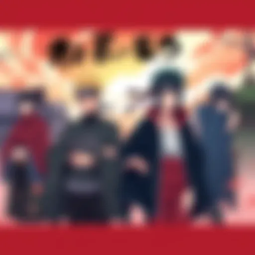 Characters from Naruto series, including Uchihas and Hyugas, representing clan marriages and traditions