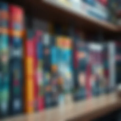 A complete set of Naruto manga volumes displayed on a shelf