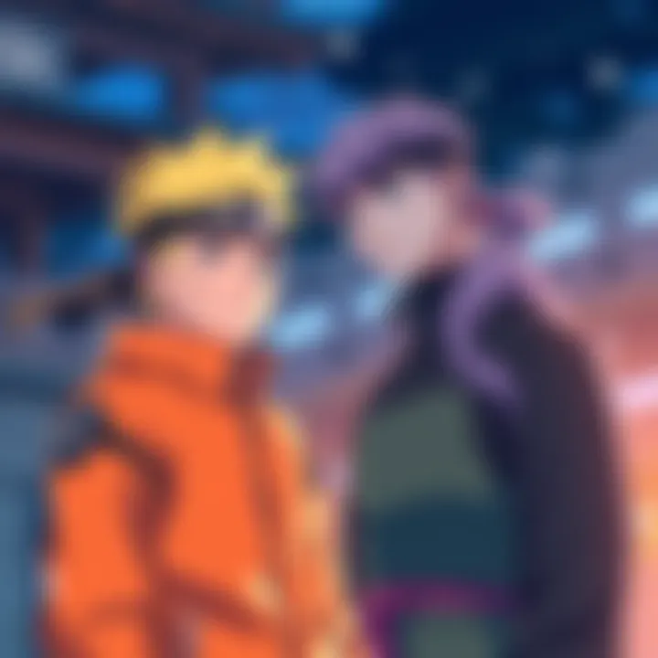 Naruto with Minato's Face A sketch showing Naruto with facial features resembling his father Minato. Sakura stands nearby, looking surprised.