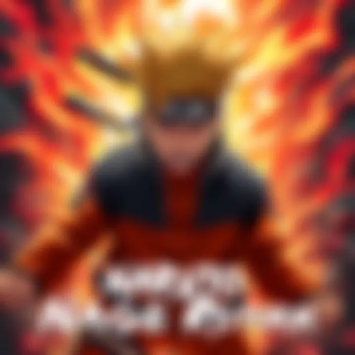Naruto transforms into a powerful rage form, showcasing intense emotions and energy during a battle scene.