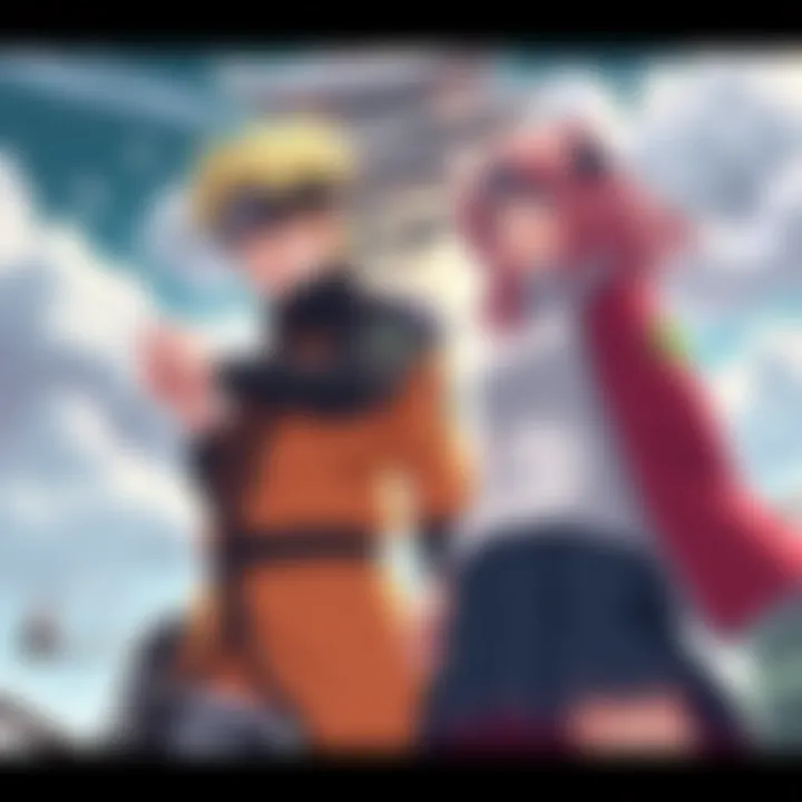 Naruto and Sakura guide a team of young genin in training, demonstrating teamwork and unique skills.