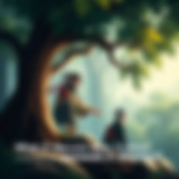 Naruto practicing his jutsu with a mentor in a lush forest, showing determination and growth