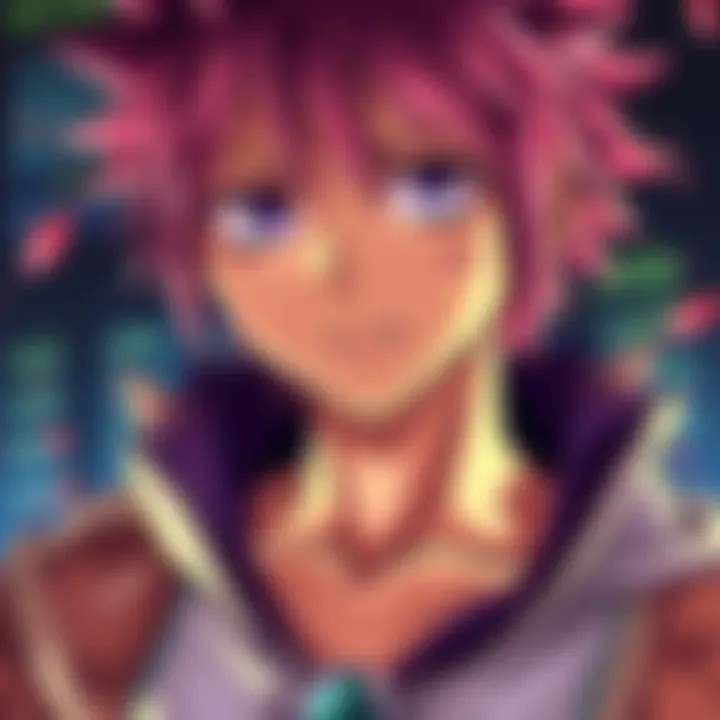 Natsu standing with visible war scars on his skin, reflecting his battle experience and growth as a character.