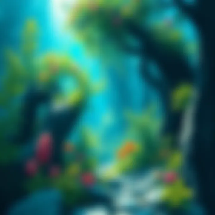 A beautiful artwork showcasing nature with vibrant colors and intricate details by artist Bongk_illus.